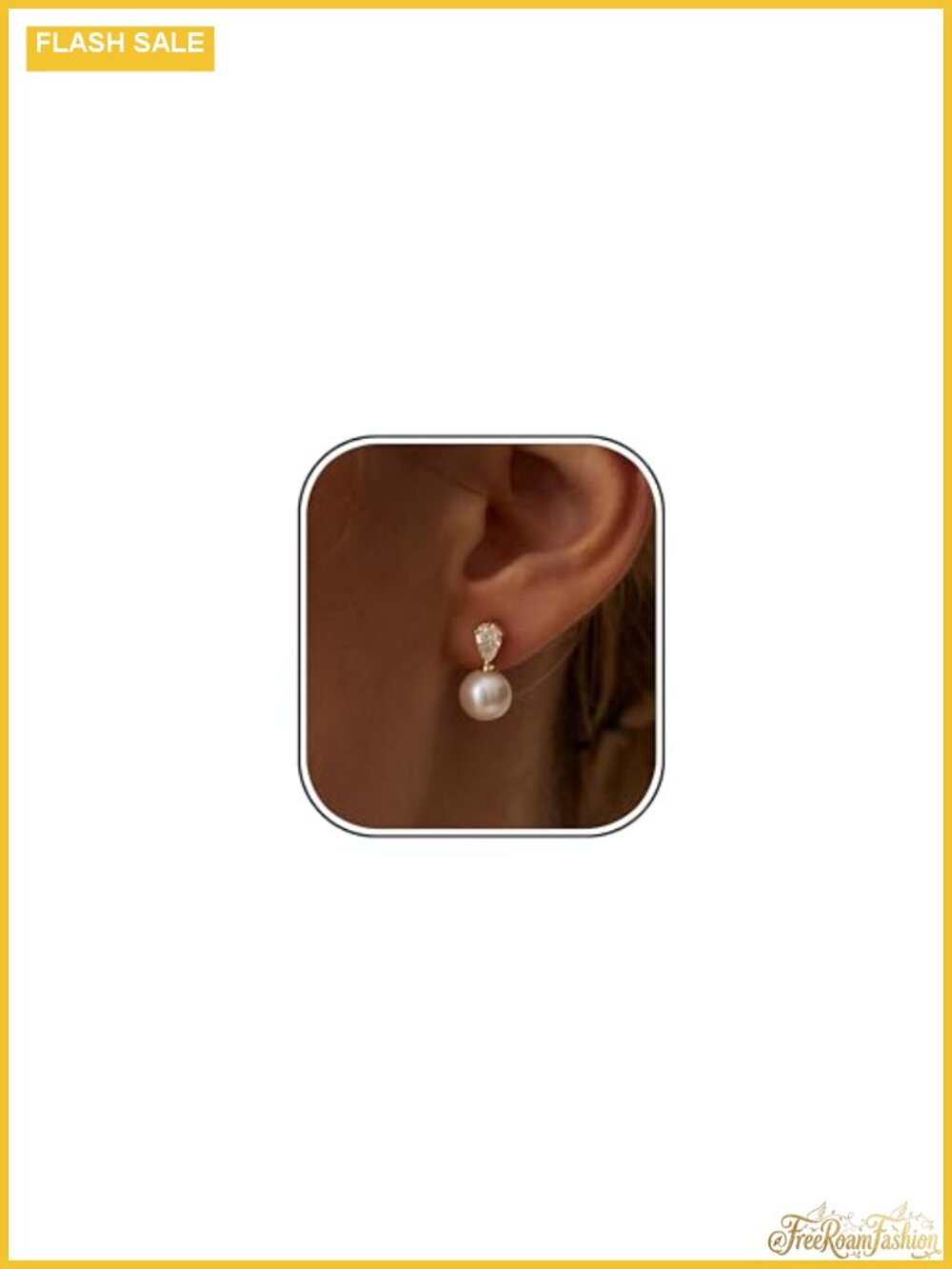 14k Gold Plated Pearl Drop Earrings Dainty Bridal Wedding Jewelry